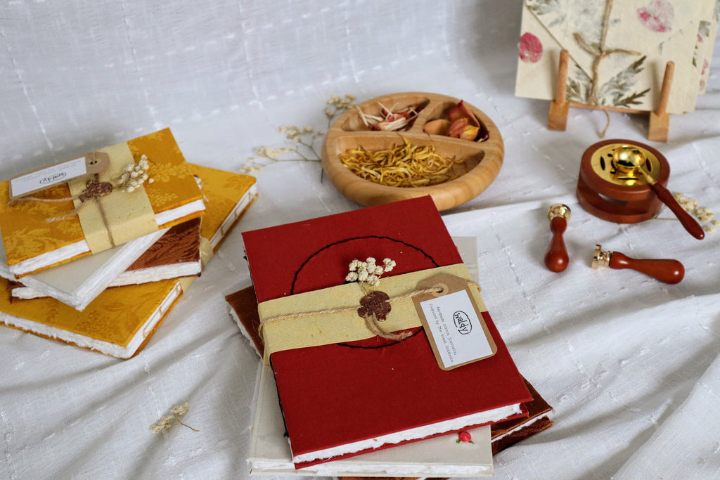 Mountain Embroidered Journal