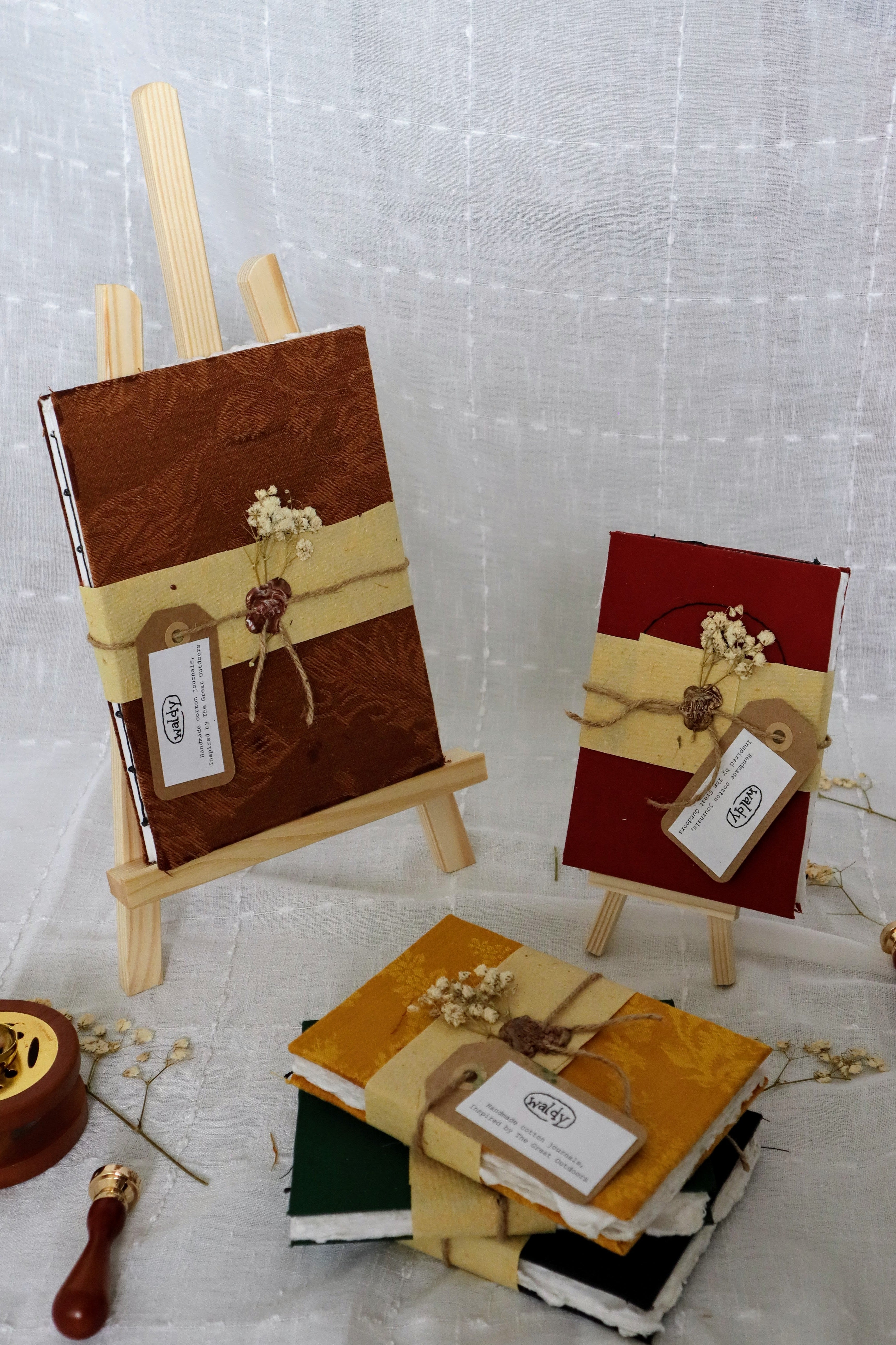 Custom Handmade Cotton Journals (6x8 Harvest)