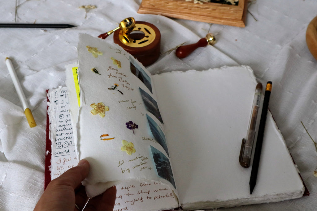 Daisies Embroidered Journal