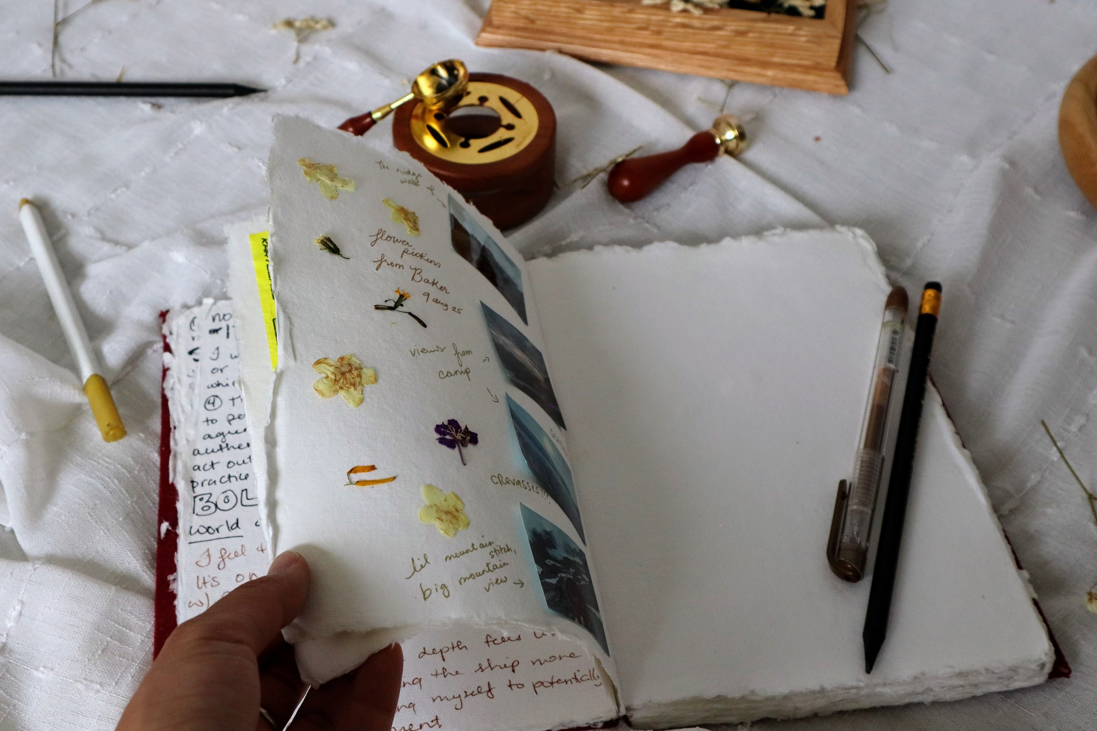 Daisies Embroidered Journal