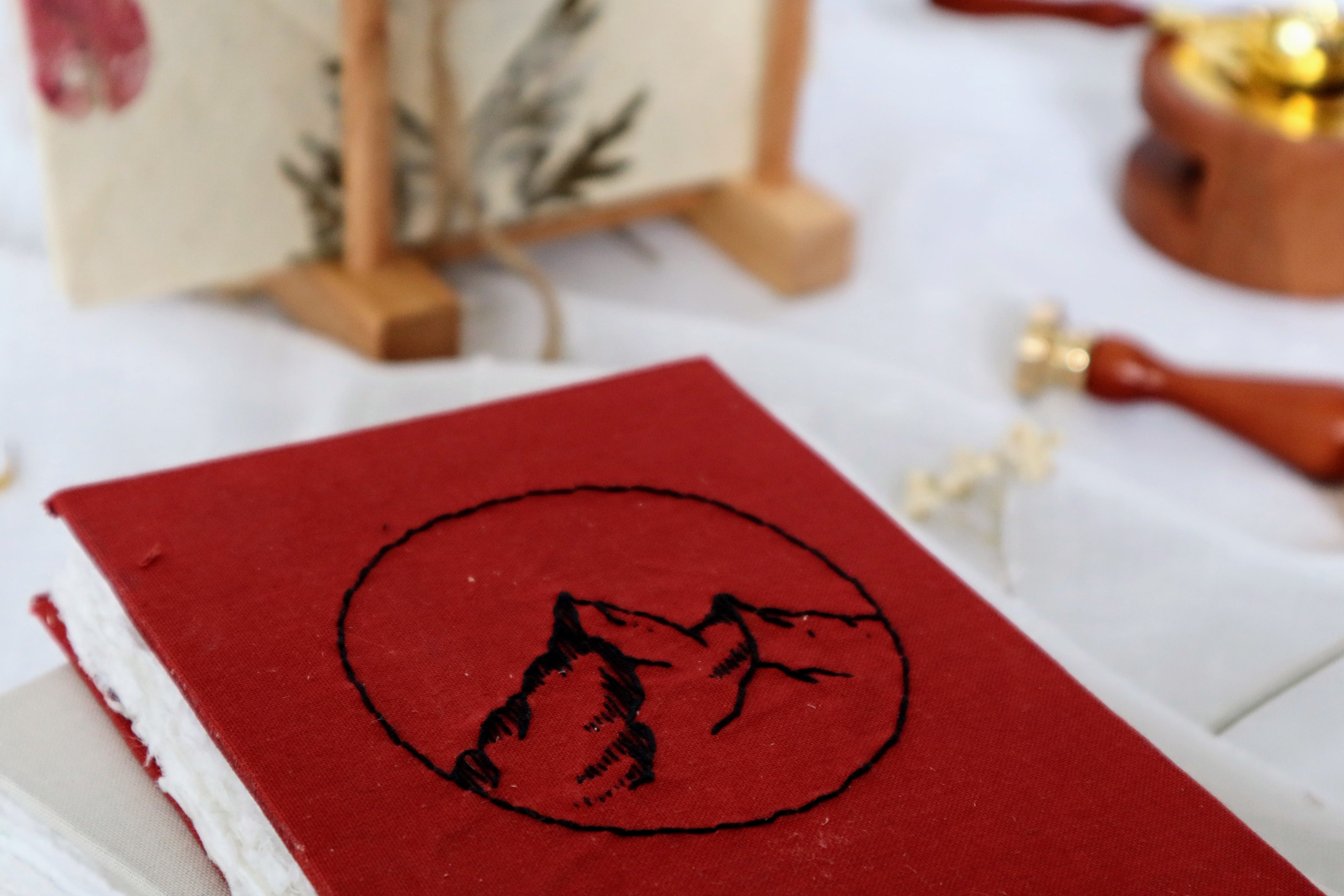 Mountain Embroidered Journal