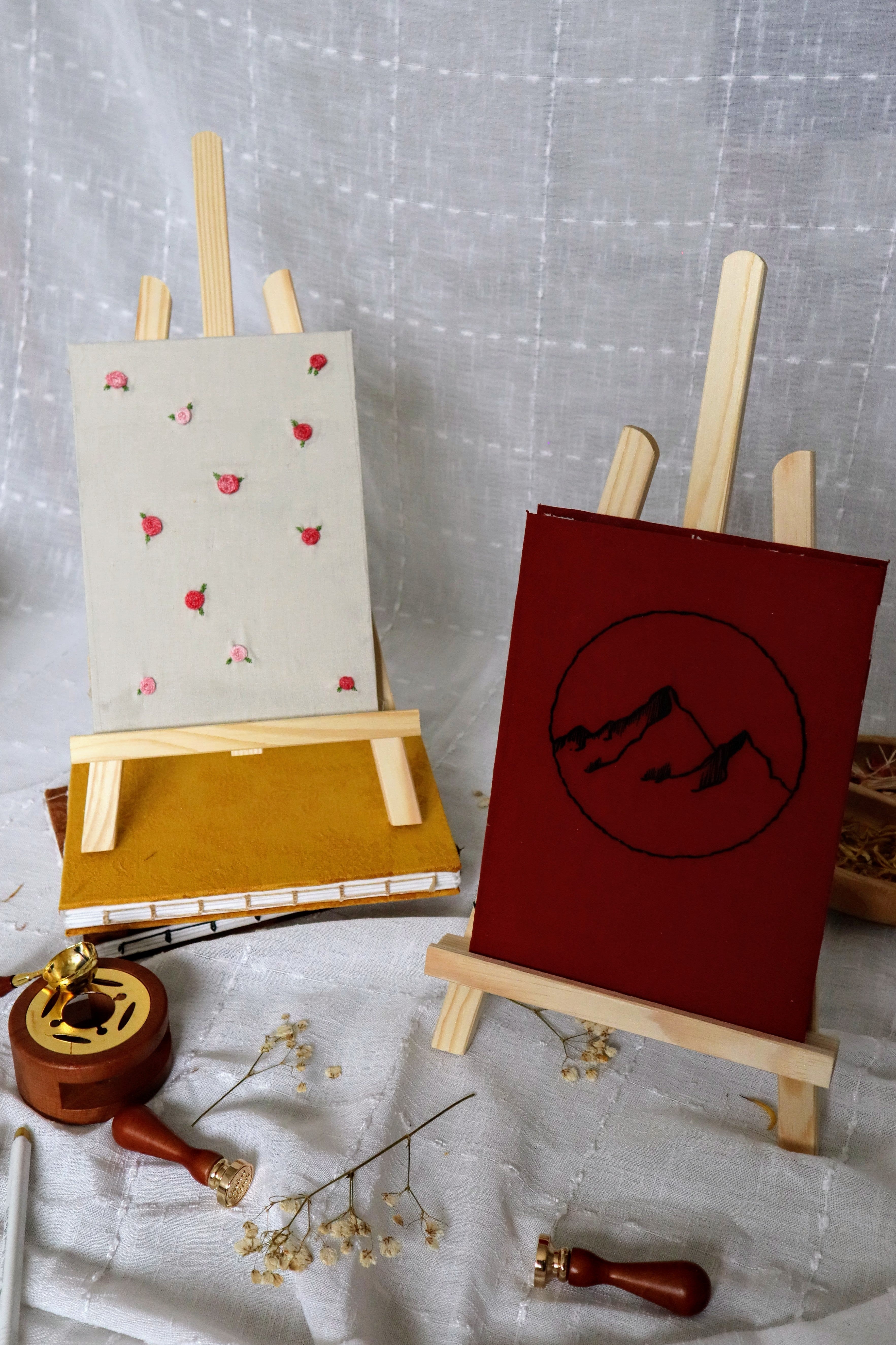 Mountain Embroidered Journal