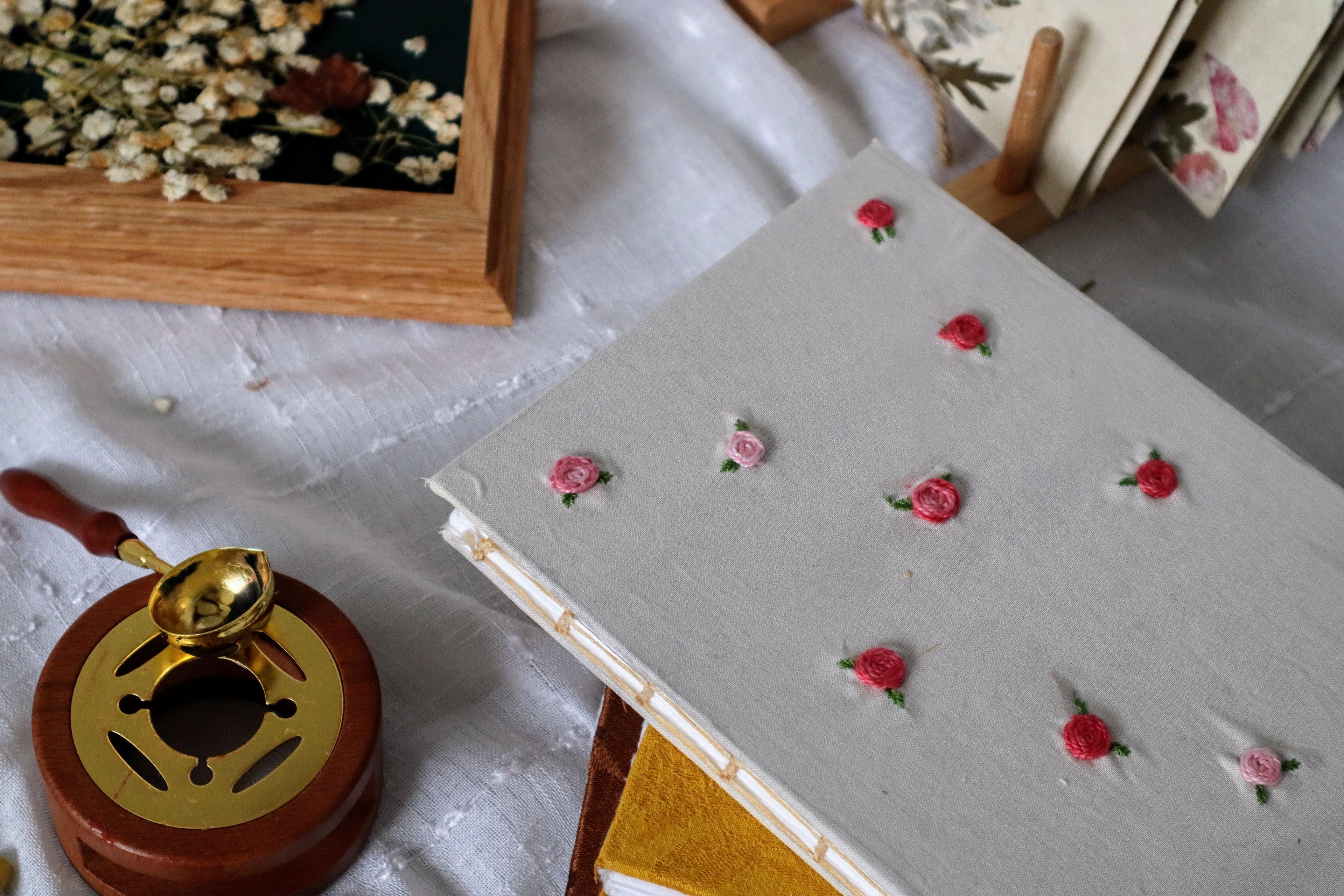 Rose Embroidered Journal
