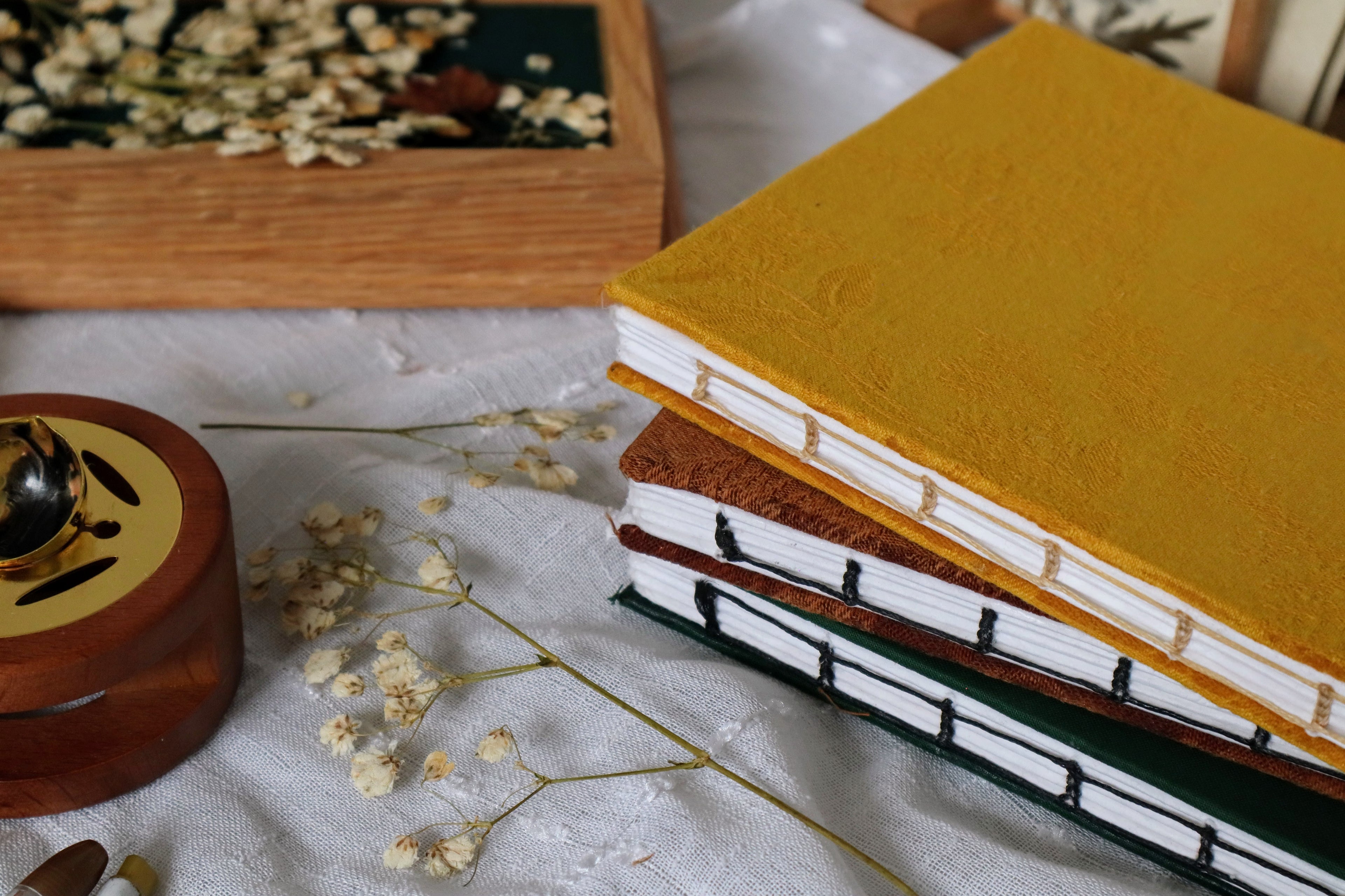 Custom Handmade Cotton Journals (4x6 Seedling)