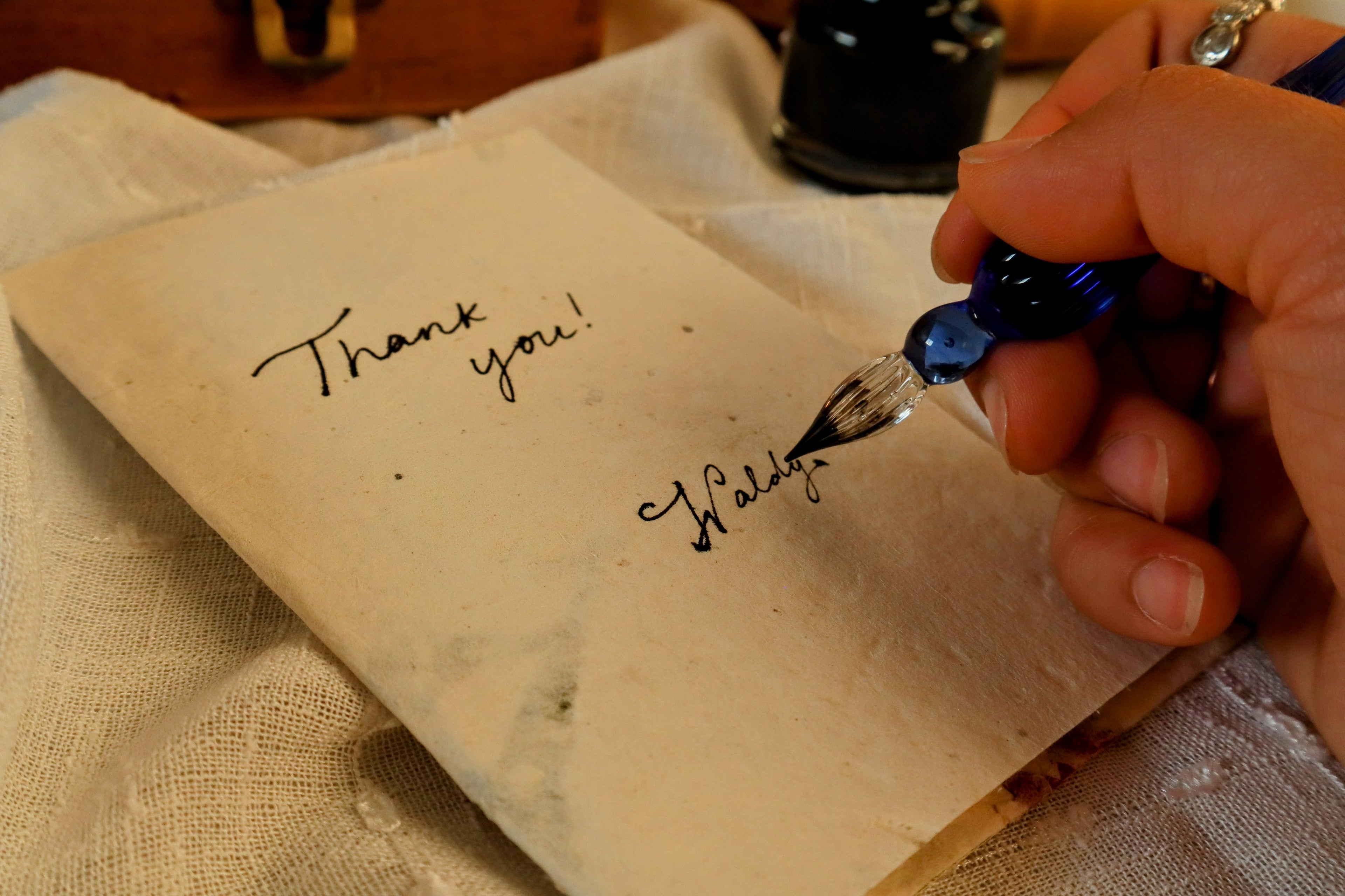 Glass Dip Pen and Holder