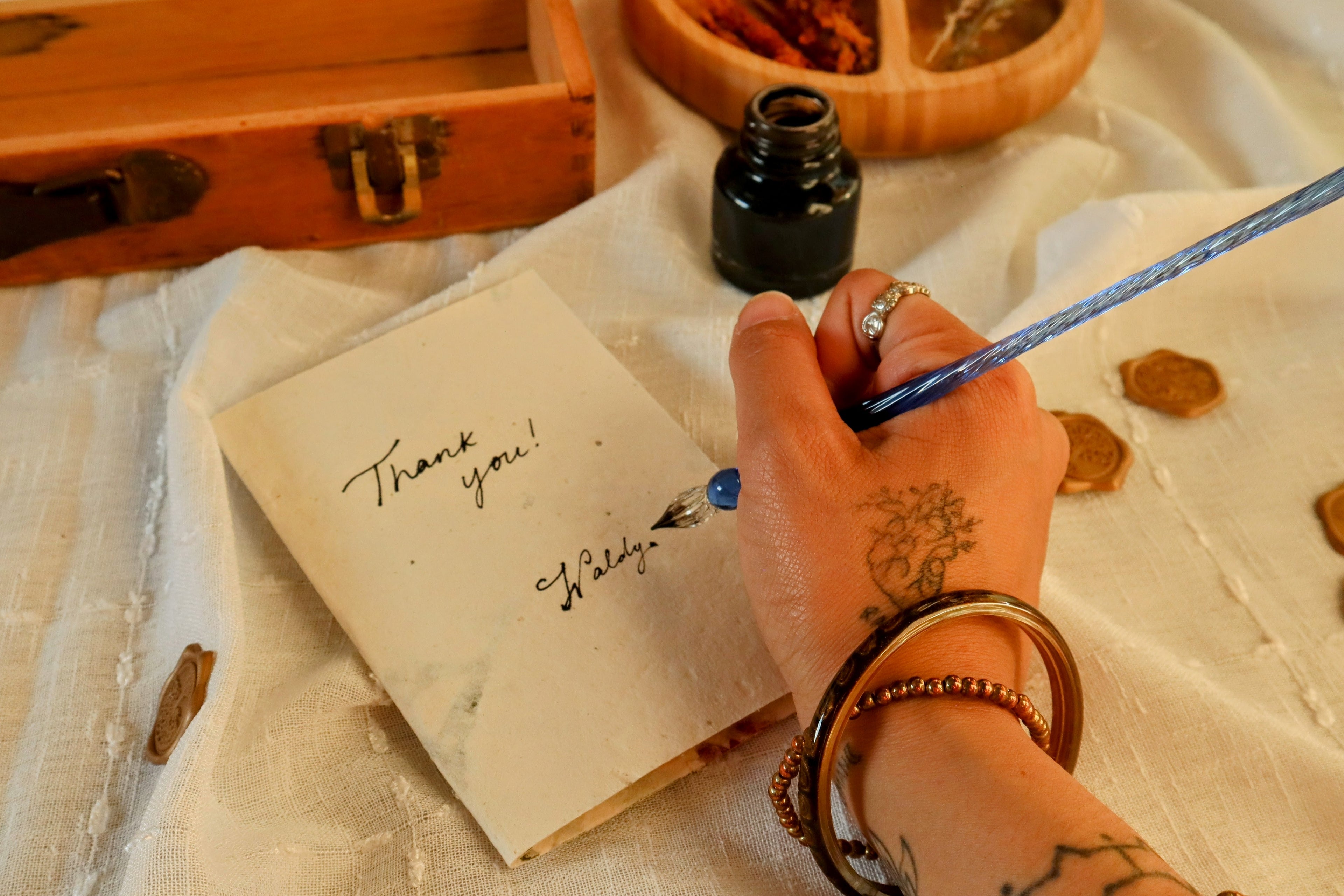 Glass Dip Pen and Holder